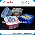 Etiquetas de la etiqueta engomada en molde plástico de encargo para Copa de helado de crema